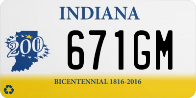 IN license plate 671GM