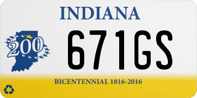 IN license plate 671GS