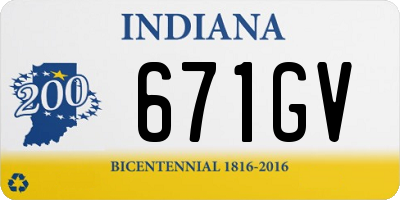 IN license plate 671GV