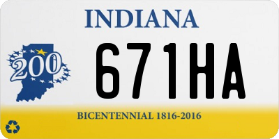 IN license plate 671HA