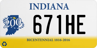 IN license plate 671HE