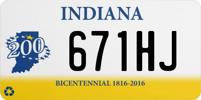 IN license plate 671HJ