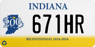 IN license plate 671HR