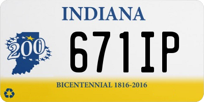 IN license plate 671IP