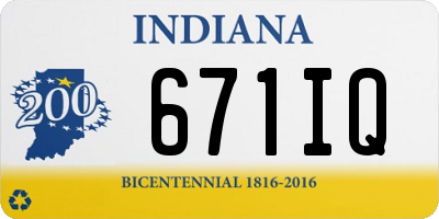 IN license plate 671IQ