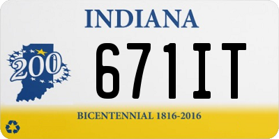 IN license plate 671IT