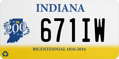 IN license plate 671IW