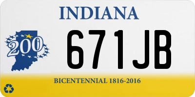 IN license plate 671JB