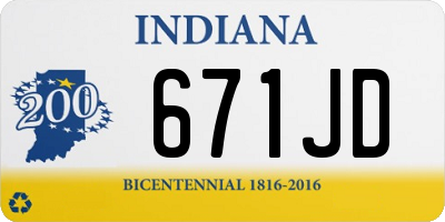 IN license plate 671JD