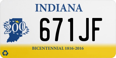 IN license plate 671JF