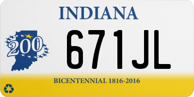 IN license plate 671JL