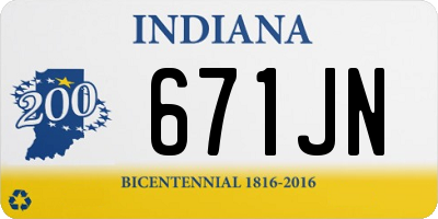 IN license plate 671JN