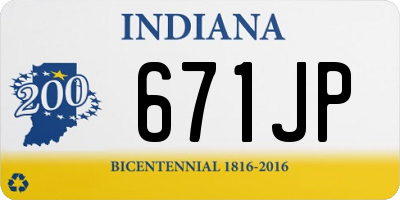 IN license plate 671JP