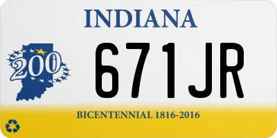 IN license plate 671JR