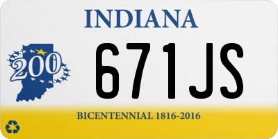 IN license plate 671JS