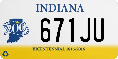 IN license plate 671JU