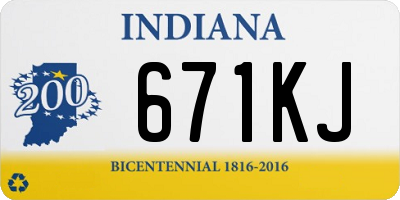 IN license plate 671KJ