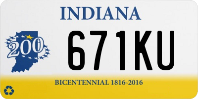 IN license plate 671KU