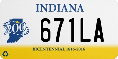 IN license plate 671LA