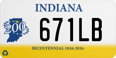 IN license plate 671LB