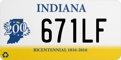 IN license plate 671LF