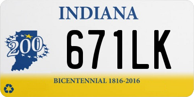 IN license plate 671LK