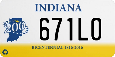 IN license plate 671LO