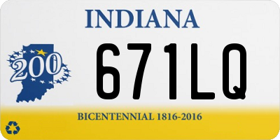 IN license plate 671LQ