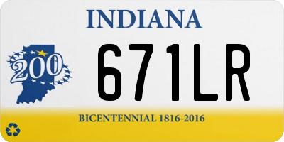 IN license plate 671LR