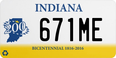 IN license plate 671ME
