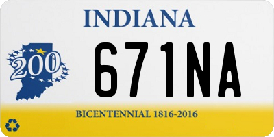 IN license plate 671NA