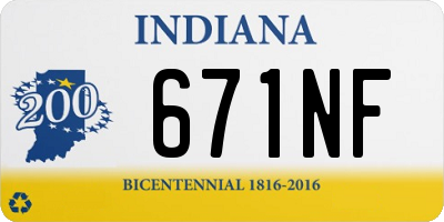 IN license plate 671NF