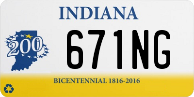 IN license plate 671NG