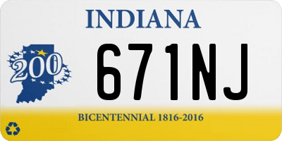 IN license plate 671NJ