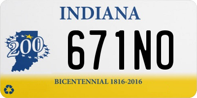 IN license plate 671NO