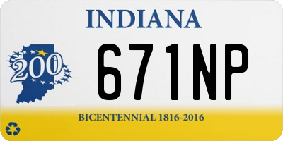 IN license plate 671NP