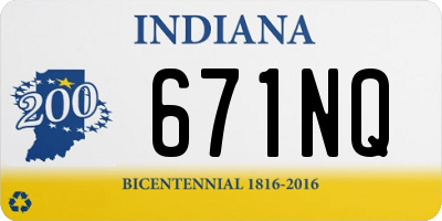 IN license plate 671NQ