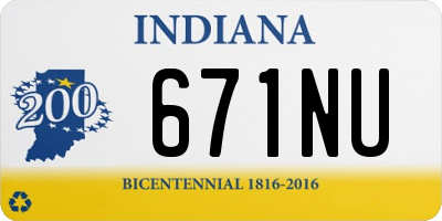 IN license plate 671NU