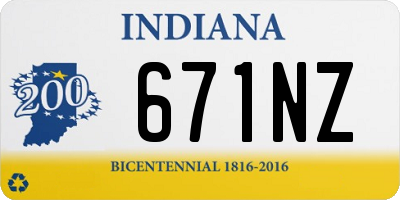 IN license plate 671NZ