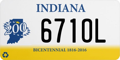 IN license plate 671OL