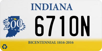IN license plate 671ON