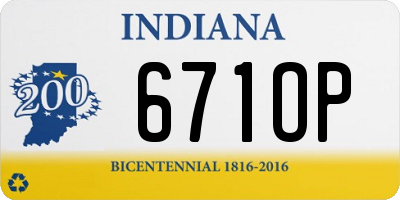 IN license plate 671OP