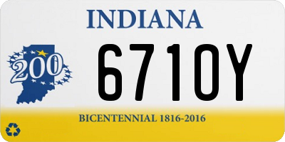 IN license plate 671OY