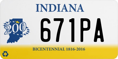 IN license plate 671PA