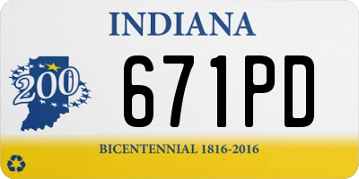 IN license plate 671PD