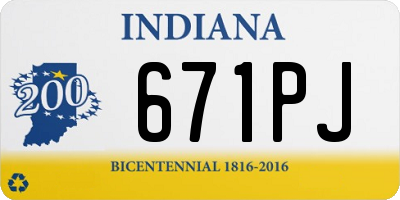 IN license plate 671PJ