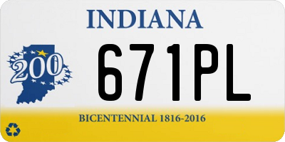IN license plate 671PL