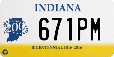 IN license plate 671PM