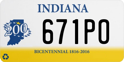 IN license plate 671PO