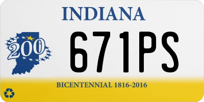 IN license plate 671PS